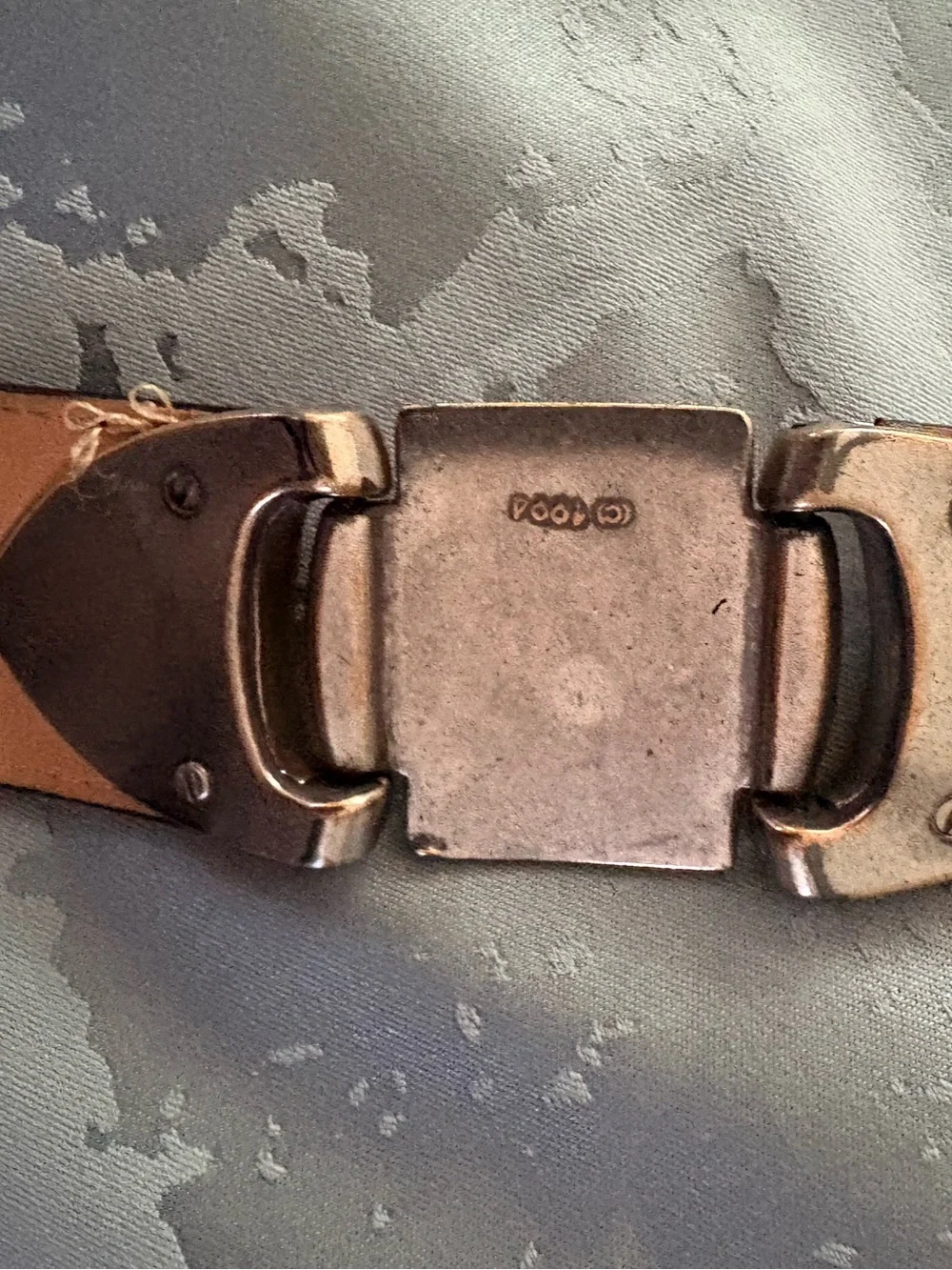 Brighton Black Leather Belt with Ornate Gold Buckle